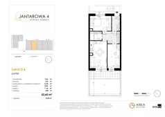 3 pokoje, mieszkanie 53,60 m², parter, oferta nr 0.6, Jantarowa 4, Ustronie Morskie, ul. Jantarowa 4
