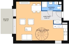 4 pokoje, mieszkanie 71,11 m², piętro 3, oferta nr A.3.40, Morzlive etap 1, Ustronie Morskie, ul. Graniczna 4