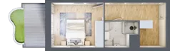 2 pokoje, apartament 39,85 m², parter, oferta nr A.0.2, Cisha, Dziwnów, ul. Kaprala Koniecznego 3
