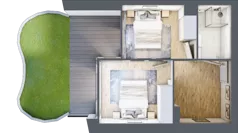 3 pokoje, apartament 49,22 m², parter, oferta nr B.0.1, Cisha, Dziwnów, ul. Kaprala Koniecznego 3