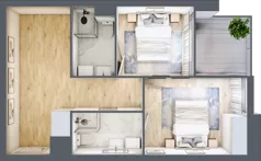 3 pokoje, mieszkanie 74,08 m², parter, oferta nr C.0.3, Cisha, Dziwnów, ul. Kaprala Koniecznego 3