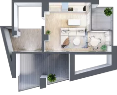 3 pokoje, apartament 71,07 m², parter, oferta nr C.0.6, Cisha, Dziwnów, ul. Kaprala Koniecznego 3