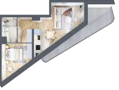2 pokoje, mieszkanie 38,56 m², piętro 2, oferta nr C.2.21, Cisha, Dziwnów, ul. Kaprala Koniecznego 3