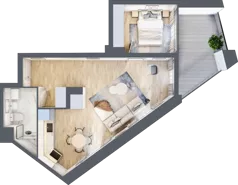 2 pokoje, mieszkanie 46,54 m², piętro 3, oferta nr C.3.27, Cisha, Dziwnów, ul. Kaprala Koniecznego 3