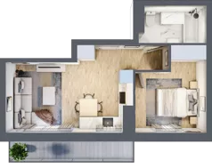 2 pokoje, apartament 36,68 m², piętro 4, oferta nr G25, Piano Park bud. G, Suwałki, Czarnoziem, ul. Witolda "Rotmistrza" Pileckiego