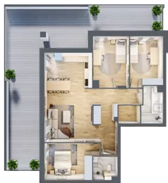 4 pokoje, mieszkanie 81,10 m², parter, oferta nr 2, Słoneczne Tarasy II, Suwałki, ul. Sportowa