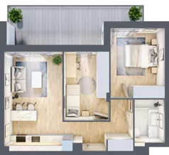 3 pokoje, mieszkanie 51,66 m², piętro 1, oferta nr 9, Słoneczne Tarasy II, Suwałki, ul. Sportowa