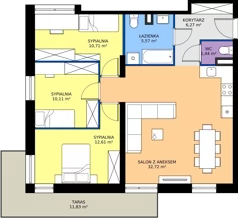 4 pokoje, mieszkanie 79,43 m², piętro 2, oferta nr 19, Villa Park bud D - Apartamenty Augustów, Augustów, ul. Wypoczynkowa