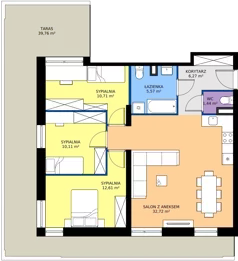 4 pokoje, mieszkanie 79,43 m², parter, oferta nr 6, Villa Park bud D - Apartamenty Augustów, Augustów, ul. Wypoczynkowa