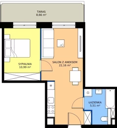 2 pokoje, mieszkanie 38,66 m², parter, oferta nr 4, Villa Park bud D - Apartamenty Augustów, Augustów, ul. Wypoczynkowa