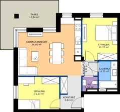 3 pokoje, mieszkanie 61,81 m², piętro 3, oferta nr 62, Piano Park bud. H, Suwałki, Czarnoziem, ul. Witolda "Rotmistrza" Pileckiego 5A