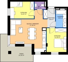 3 pokoje, mieszkanie 61,54 m², piętro 2, oferta nr 12, Piano Park bud. H, Suwałki, Czarnoziem, ul. Witolda "Rotmistrza" Pileckiego 5A