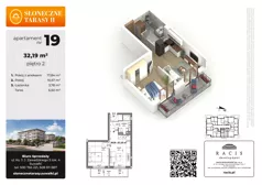 2 pokoje, mieszkanie 32,19 m², piętro 2, oferta nr 19, Słoneczne Tarasy II bud B, Suwałki, ul. Sportowa