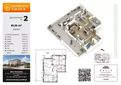 4 pokoje, mieszkanie 81,10 m², parter, oferta nr 2, Słoneczne Tarasy II bud B, Suwałki, ul. Sportowa