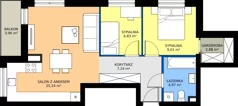 3 pokoje, mieszkanie 56,17 m², piętro 3, oferta nr 7_20, Vela Park Budynek 7, Rumia, Biała Rzeka, ul. Jęczmienna