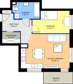2 pokoje, mieszkanie 44,18 m², piętro 3, oferta nr M15, Vela Park Budynek 6, Rumia, Biała Rzeka, ul. Jęczmienna