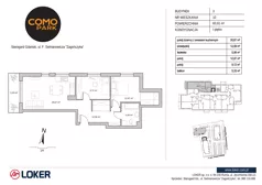3 pokoje, mieszkanie 60,91 m², piętro 1, oferta nr 10, Como Park, Starogard Gdański, ul. Selmanowicza „Zagończyka”