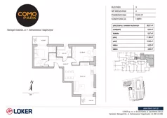 3 pokoje, mieszkanie 63,16 m², piętro 1, oferta nr 4, Como Park, Starogard Gdański, ul. Selmanowicza „Zagończyka”