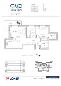 3 pokoje, mieszkanie 56,17 m², piętro 1, oferta nr 7_8, Vela Park Budynek 7, Rumia, Biała Rzeka, ul. Jęczmienna