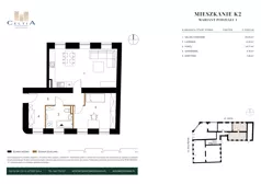 2 pokoje, mieszkanie 61,12 m², parter, oferta nr K-2, Kamienica Stary Rynek, Koło, ul. Stary Rynek