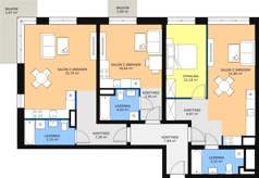 4 pokoje, mieszkanie 117,42 m², piętro 2, oferta nr B 2.01, Naramowicka 100, Poznań, Winogrady, Winogrady, ul. Naramowicka 100