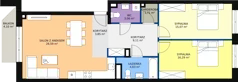 3 pokoje, mieszkanie 82,83 m², piętro 2, oferta nr C 2.09, Naramowicka 100, Poznań, Winogrady, Winogrady, ul. Naramowicka 100