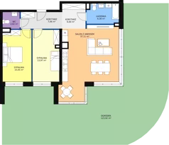 3 pokoje, mieszkanie 88,40 m², parter, oferta nr C 0.15, Naramowicka 100, Poznań, Winogrady, Winogrady, ul. Naramowicka 100