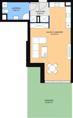 1 pokój, mieszkanie 43,70 m², parter, oferta nr C 0.16, Naramowicka 100, Poznań, Winogrady, Winogrady, ul. Naramowicka 100