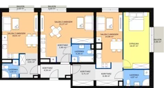 4 pokoje, mieszkanie 109,64 m², piętro 2, oferta nr C 2.14, Naramowicka 100, Poznań, Winogrady, Winogrady, ul. Naramowicka 100