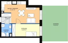 2 pokoje, mieszkanie 40,73 m², parter, oferta nr D 0.02, Naramowicka 100, Poznań, Winogrady, Winogrady, ul. Naramowicka 100
