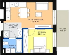 2 pokoje, lokal inwestycyjny 37,77 m², piętro 1, oferta nr U1-3, Nasze ZACISZE, Warszawa, Targówek, Zacisze, ul. Wolińska / Wyspowa