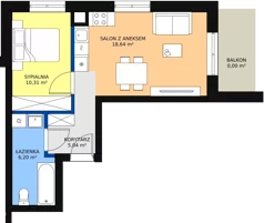 2 pokoje, lokal inwestycyjny 40,47 m², piętro 1, oferta nr U1-4, Nasze ZACISZE, Warszawa, Targówek, Zacisze, ul. Wolińska / Wyspowa