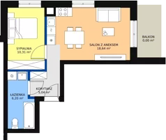2 pokoje, lokal inwestycyjny 40,61 m², piętro 2, oferta nr U2-4, Nasze ZACISZE, Warszawa, Targówek, Zacisze, ul. Wolińska / Wyspowa