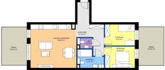 3 pokoje, mieszkanie 67,10 m², parter, oferta nr B.40, Tarasy Bernardyńskie, Kalisz, Śródmieście, ul. Kazimierza Mystkowskiego
