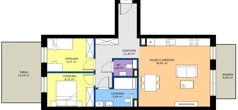 3 pokoje, mieszkanie 66,94 m², parter, oferta nr B.79, Tarasy Bernardyńskie, Kalisz, Śródmieście, ul. Kazimierza Mystkowskiego
