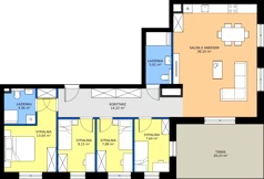 5 pokoi, mieszkanie 99,10 m², piętro 5, oferta nr B.151, Tarasy Bernardyńskie, Kalisz, Śródmieście, ul. Kazimierza Mystkowskiego