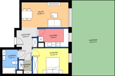 2 pokoje, mieszkanie 53,20 m², parter, oferta nr G1/6, Osiedle Goplana Budynek G, Poznań, Jeżyce, ul. Świętego Wawrzyńca