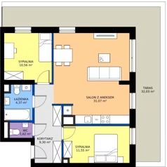 3 pokoje, mieszkanie 68,47 m², parter, oferta nr G1/113, Osiedle Goplana Budynek G, Poznań, Jeżyce, ul. Świętego Wawrzyńca