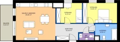 3 pokoje, mieszkanie 71,76 m², piętro 6, oferta nr G2/39, Osiedle Goplana Budynek G, Poznań, Jeżyce, ul. Świętego Wawrzyńca