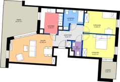 3 pokoje, mieszkanie 78,86 m², piętro 8, oferta nr F/44, Goplana Budynek F, Poznań, Jeżyce, ul. św. Wawrzyńca