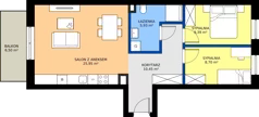 3 pokoje, mieszkanie 60,42 m², piętro 1, oferta nr C.134, Tarasy Bernardyńskie Budynek C, Kalisz, Śródmieście, ul. Kazimierza Mystkowskiego