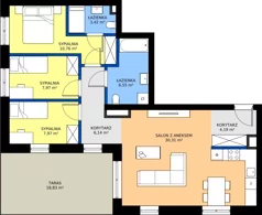 4 pokoje, mieszkanie 77,31 m², piętro 5, oferta nr C.54, Tarasy Bernardyńskie Budynek C, Kalisz, Śródmieście, ul. Kazimierza Mystkowskiego