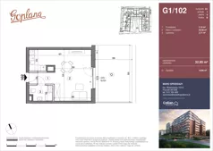 1 pokój, mieszkanie 30,92 m², piętro 1, oferta nr G1/126, Osiedle Goplana Budynek G, Poznań, Jeżyce, ul. Świętego Wawrzyńca
