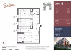 3 pokoje, mieszkanie 57,66 m², piętro 2, oferta nr G1/138, Osiedle Goplana Budynek G, Poznań, Jeżyce, ul. Świętego Wawrzyńca