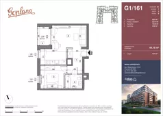 2 pokoje, mieszkanie 44,18 m², piętro 4, oferta nr G1/161, Osiedle Goplana Budynek G, Poznań, Jeżyce, ul. Świętego Wawrzyńca