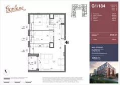 3 pokoje, mieszkanie 57,66 m², piętro 6, oferta nr G1/184, Osiedle Goplana Budynek G, Poznań, Jeżyce, ul. Świętego Wawrzyńca