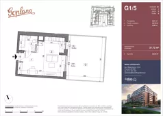 1 pokój, mieszkanie 30,92 m², piętro 1, oferta nr G1/126, Osiedle Goplana Budynek G, Poznań, Jeżyce, ul. Świętego Wawrzyńca