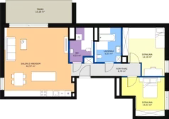 3 pokoje, apartament 86,38 m², piętro 3, oferta nr A.3.1, Oliva Koncept II, Gdańsk, Oliwa, ul. Karwieńska