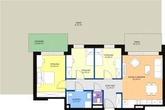 4 pokoje, apartament 81,34 m², parter, oferta nr B2.0.1_nps, Oliva Koncept II, Gdańsk, Oliwa, ul. Karwieńska