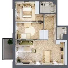 3 pokoje, mieszkanie 61,03 m², piętro 1, oferta nr 1.1.10, Rytelska, Gdańsk, Orunia Górna-Gdańsk Południe, ul. Rytelska